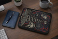Nursing Caduceus Laptop Sleeve - Stethoscope Snake Mortar Pestle Floral Gothic Design